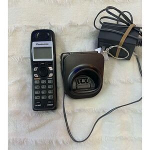 Panasonic DECT 6.0 Cordless Handset w/ Charging Base & AC Adapter Black